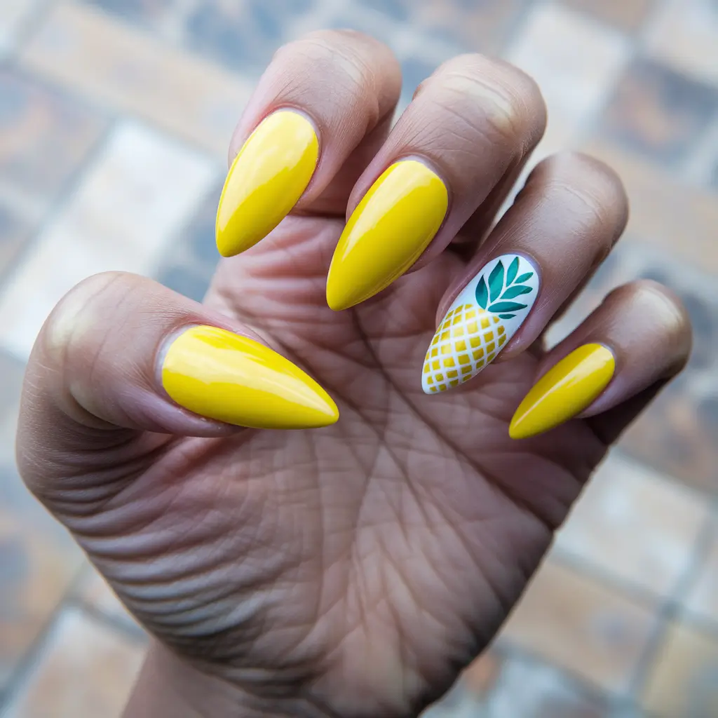summer nail inspo 2025 almond short