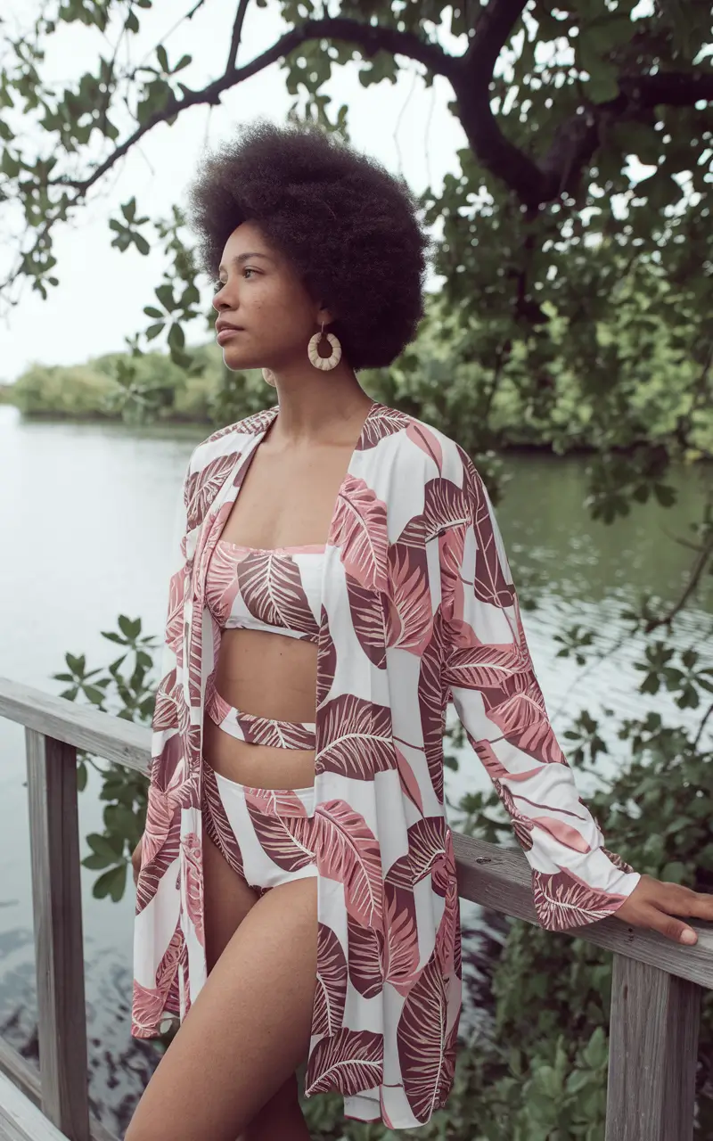 summer outfits women over 30 Tropical Statement Set for Island Escapes