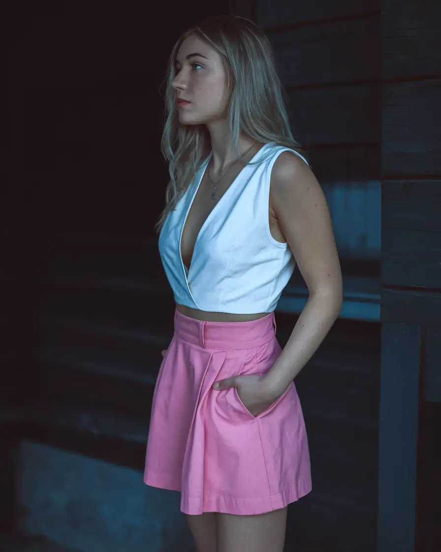 summer short outfits 2025 White and Pink Retro Combo