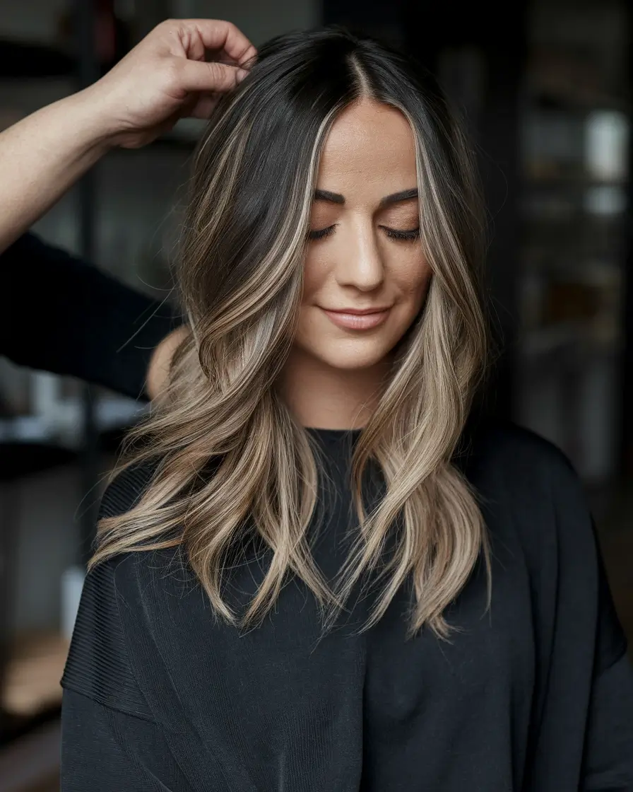 summer highlights for brown hair sun kissed Soft Ash Blonde Highlights on Long Layers