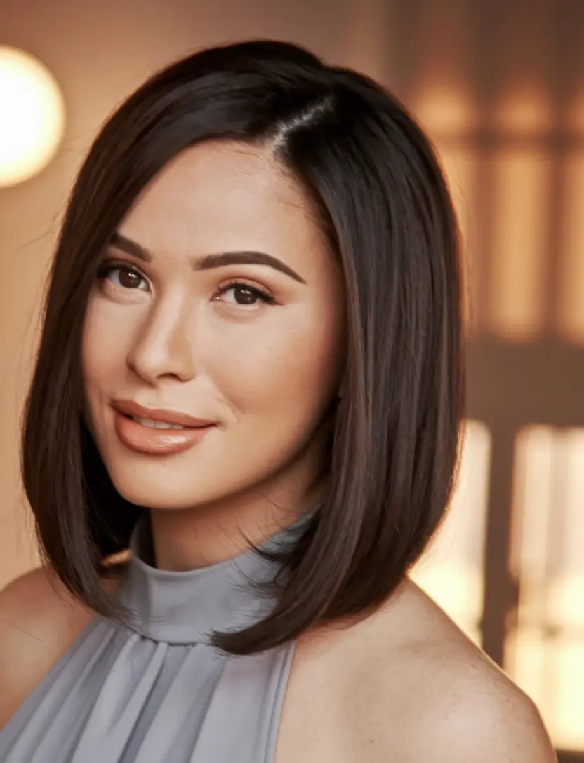 Trendy Medium Hair Looks - Summer Hairstyles 2025 Clean and Classic with a Sleek Twist