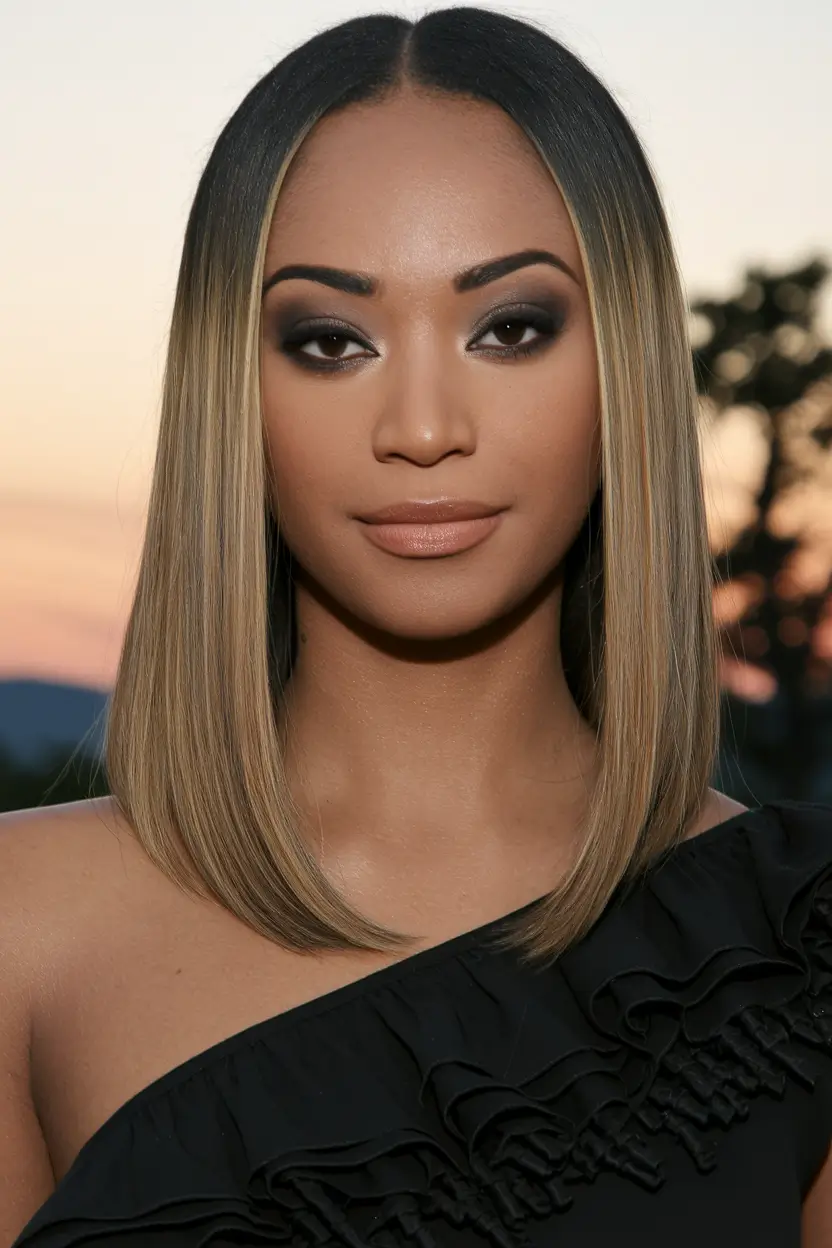 Trendy Medium Hair Looks - Summer Hairstyles 2025 Honeyed Ends with Warmth and Contrast