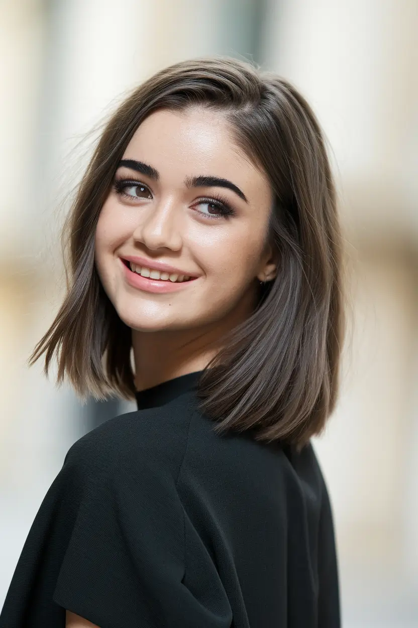 Trendy Medium Hair Looks - Summer Hairstyles 2025 Airy Blunt Cut with Whispered Layers
