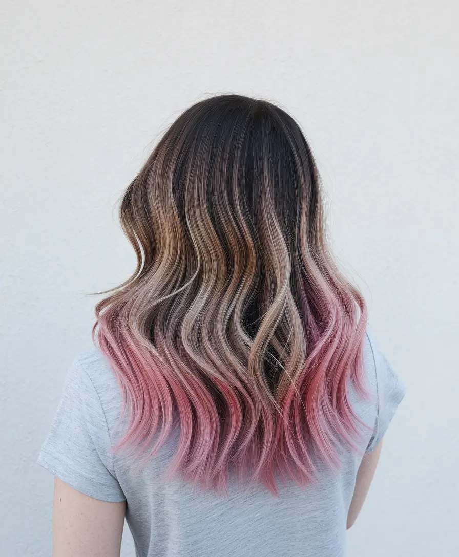 Trendy Ombre Hair Colors Pink Gradient Ombre on Long Hair H2