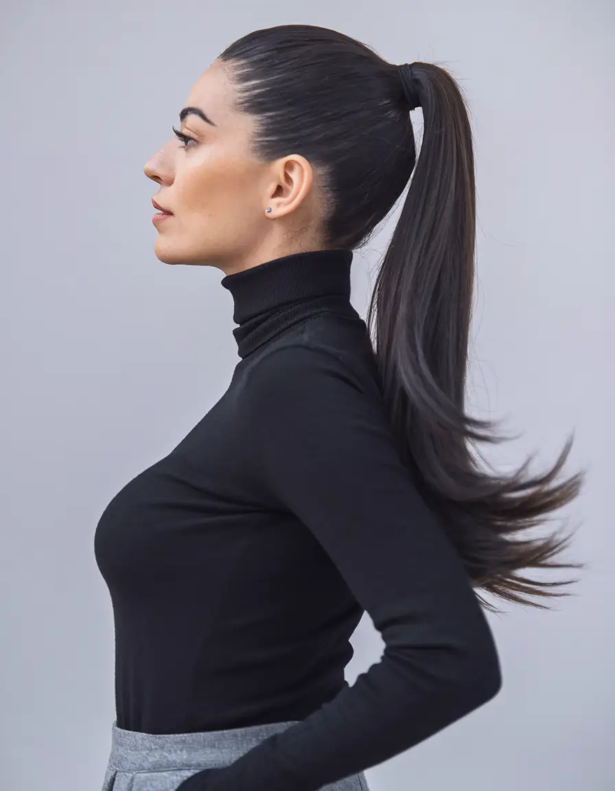 slick back Sleek Power Ponytail with Major Attitude