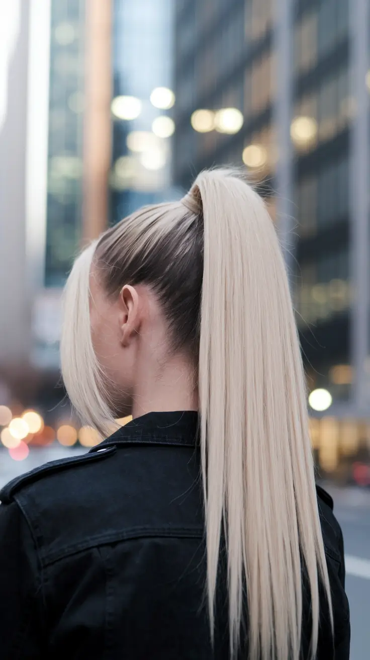 slick back Sleek City Chic Ponytail