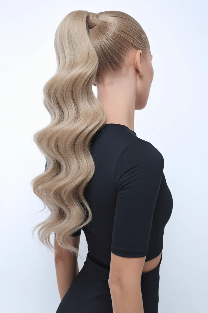 cute summer ponytails Sleek and Sophisticated High Ponytail