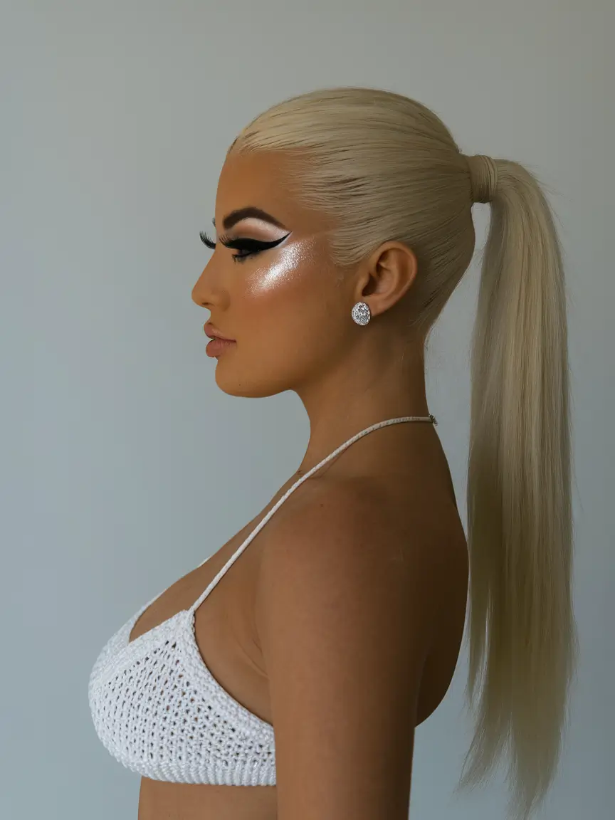 cute ponytails for summer Sun-Kissed Summer Ponytail with Beachy Vibes