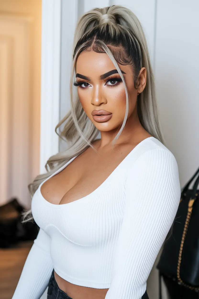 summer ponytails Bombshell High Ponytail with Soft Waves