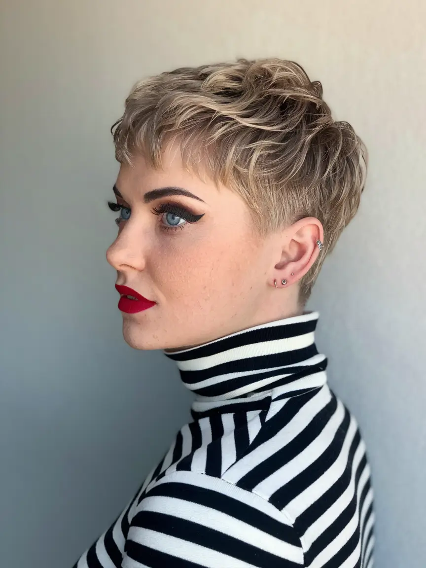 trendy summer hairstyles short hair Textured Crop with Soft Waves