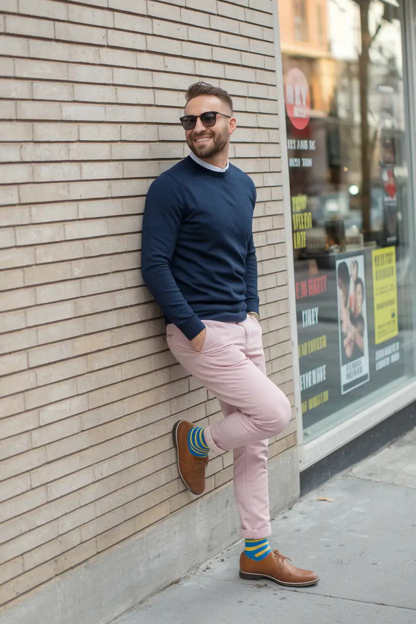 2025 men’s business casual looks for the fall season+Classic Camel with a Turtleneck Twist