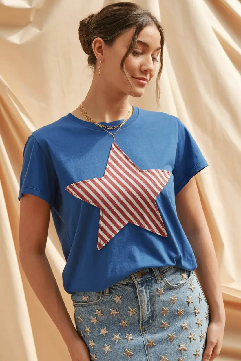 4th of july outfits ideas 2025 Star Power Meets Modern Denim
