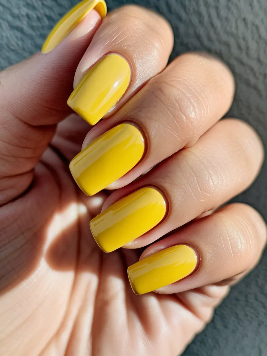 august nails colors 2025+Marigold Square for a Fresh-Squeezed Summer Finish