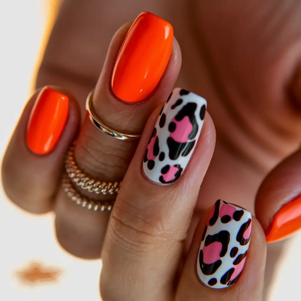 august nails colors Wild Tangerine Safari