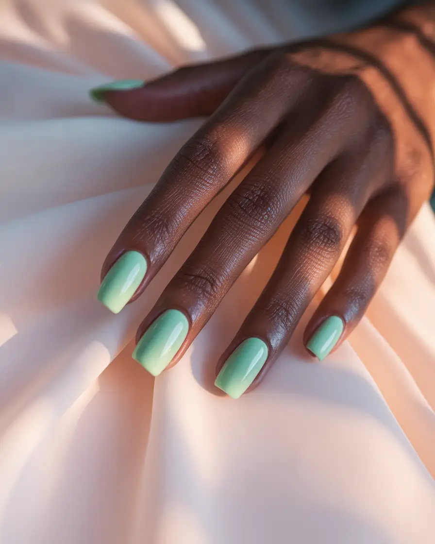 august nails colors 2025+Mint Green Dreams That Whisper Fall Is Coming