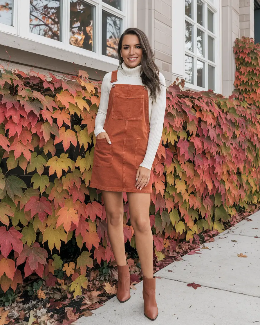autumn outfits ideas 2025+Warm Spice in Corduroy and Cream