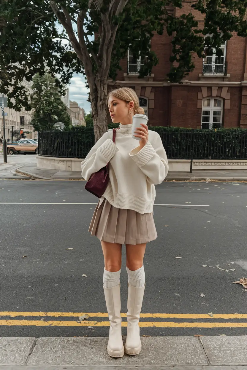 autumn outfits ideas 2025+Schoolgirl Nostalgia with Grown-Up Charm