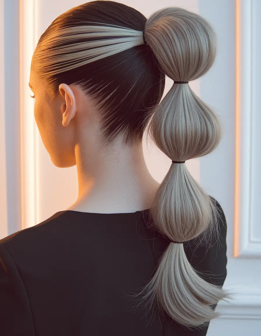 back to school hairstyles - cute ideas 2025 Modern Bubble Ponytail Redux