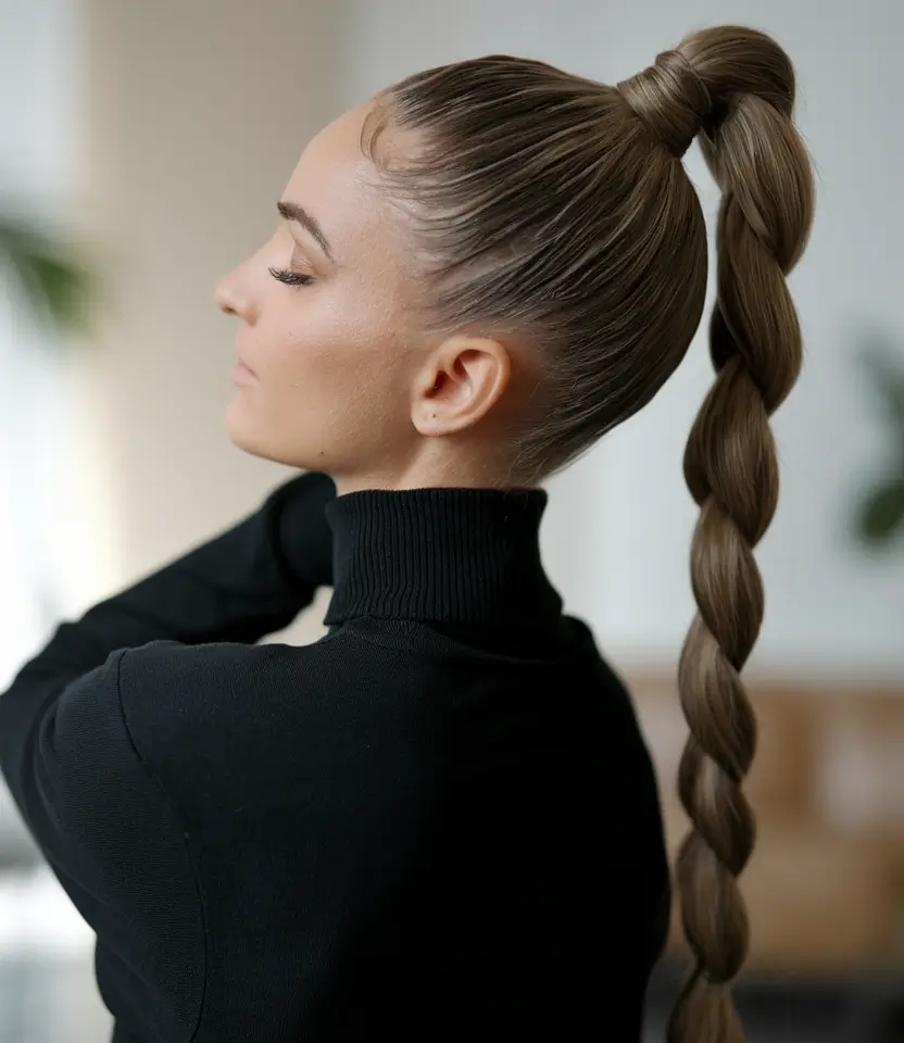 back to school hairstyles - cute ideas 2025 Twist Rope Ponytail Drama