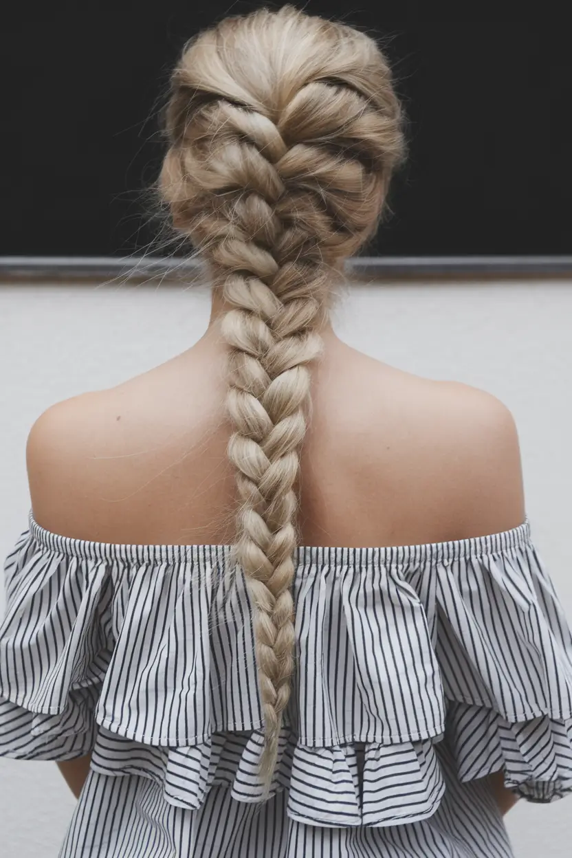 back to school hairstyles - cute ideas 2025 French Braid Elegance for Longer Hair