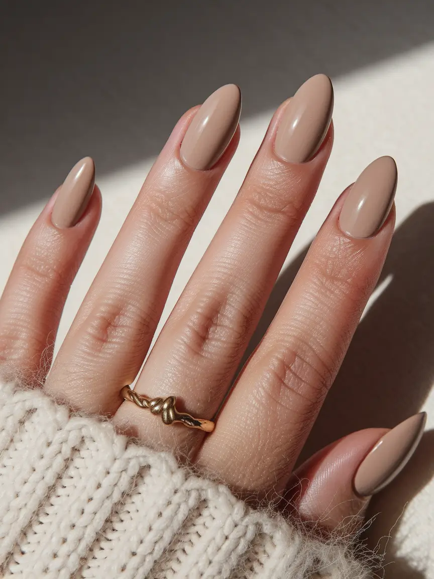 back to school nails - cute ideas 2025 Café Au Lait Calm