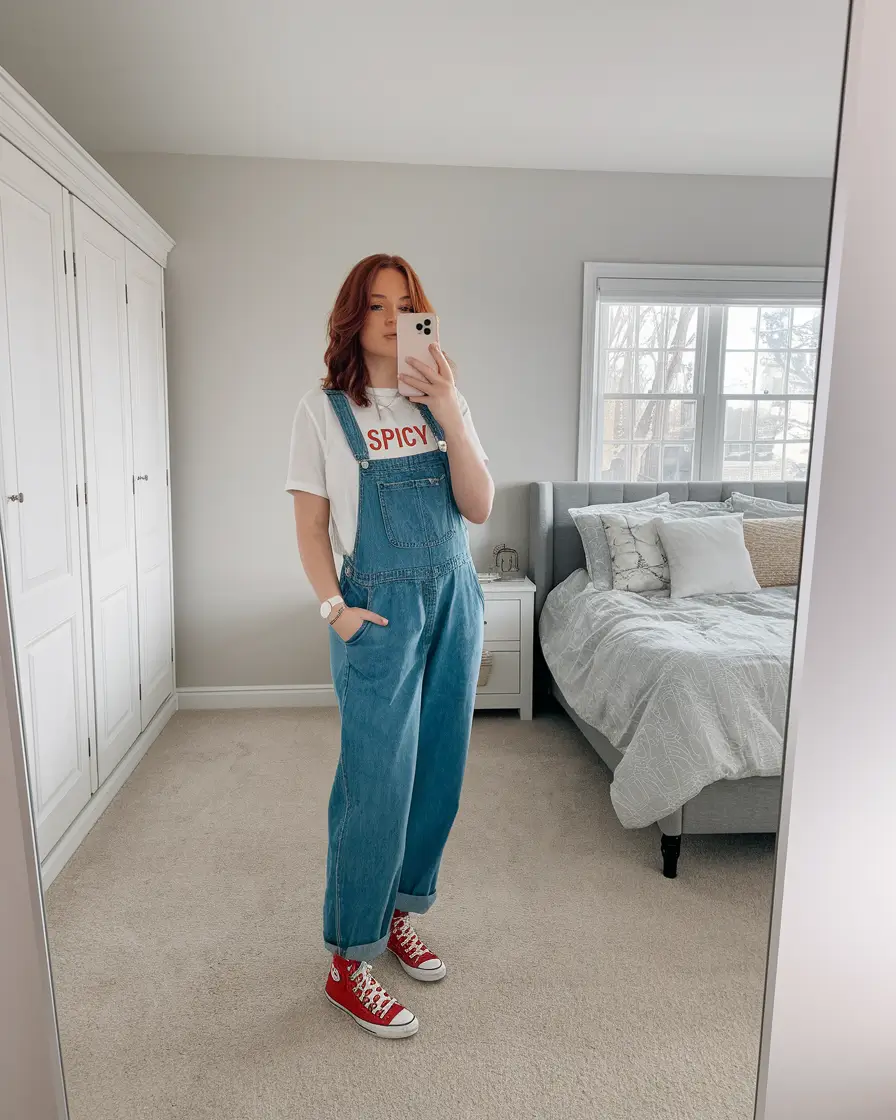 back to school outfits - cute ideas 2025 Playful Dungarees for a Statement Start
