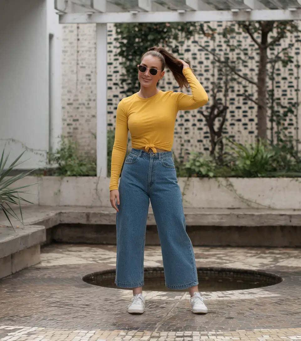 back to school outfits - cute ideas 2025 Sunbeam Simplicity in Wide-Leg Jeans