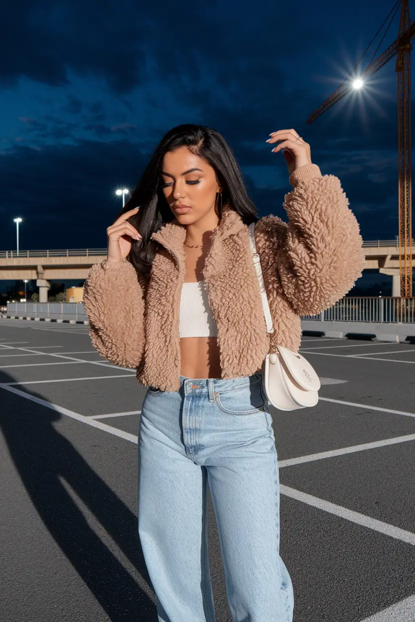 fall outfits latina women Teddy Textures and Moonlight Moods
