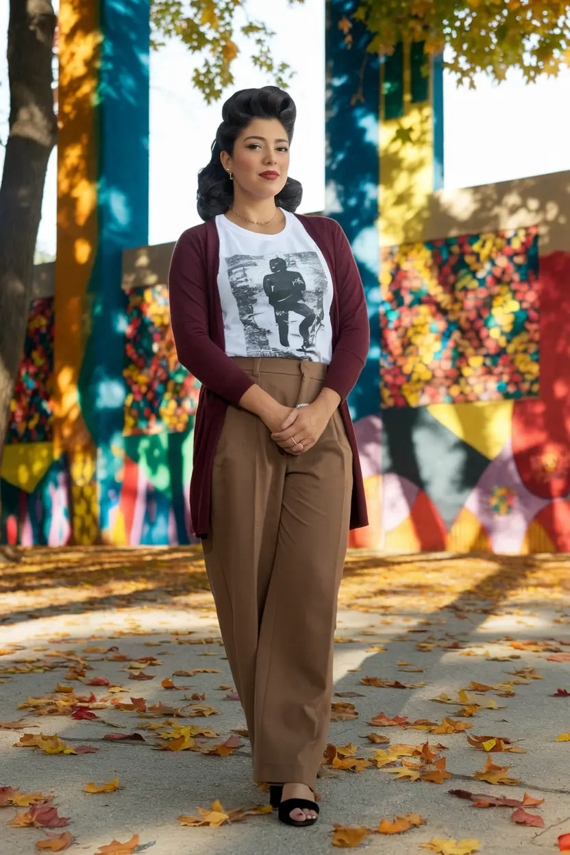fall outfits latina women Retro Flair with a Boss Babe Twist