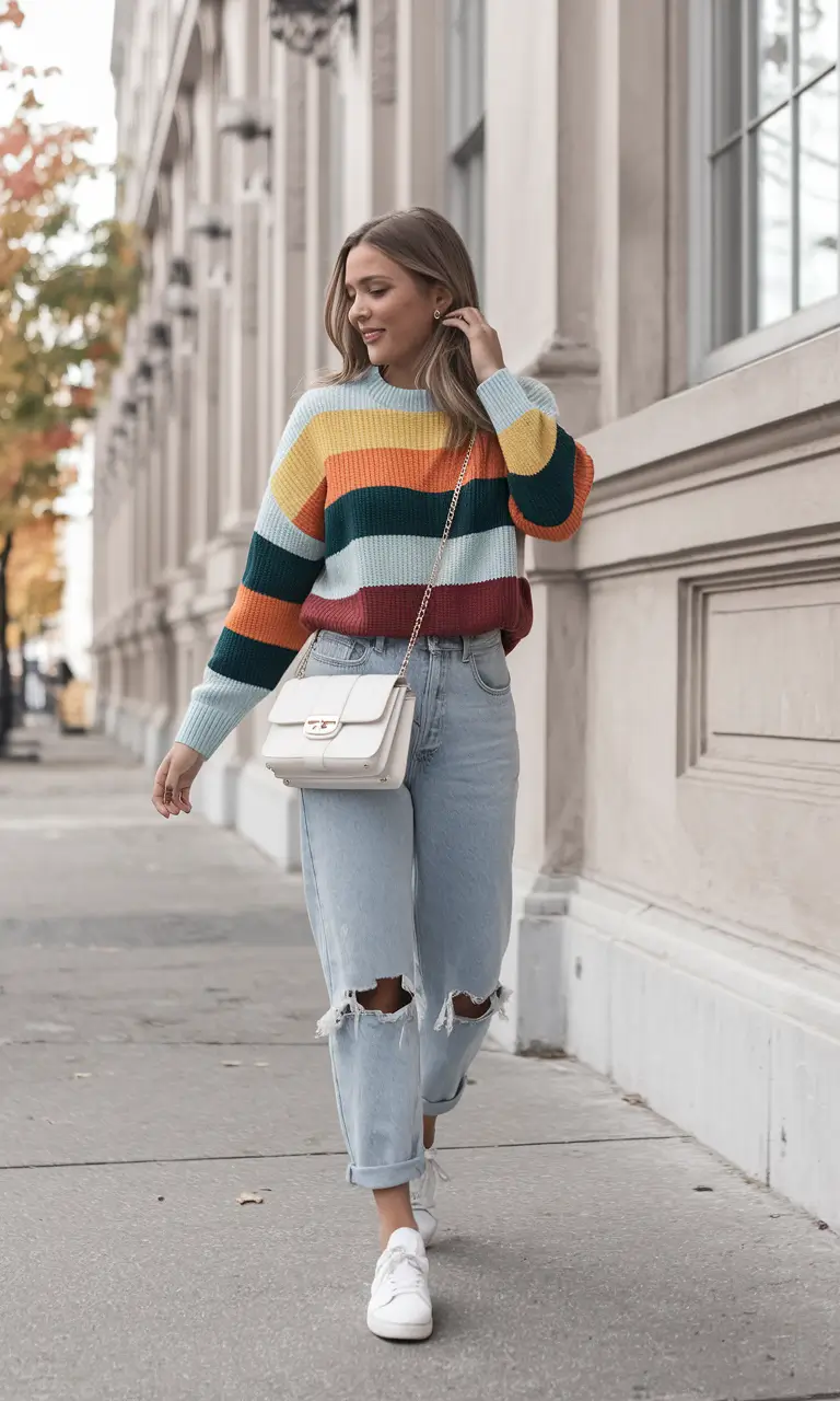 cute fall outfits for women 2025 Color-Blocked and Carefree