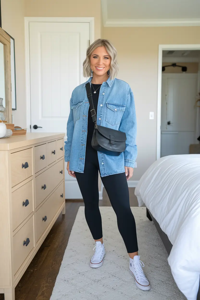 cute fall outfits for women 2025 Off-Duty Denim Meets Elevated Basics