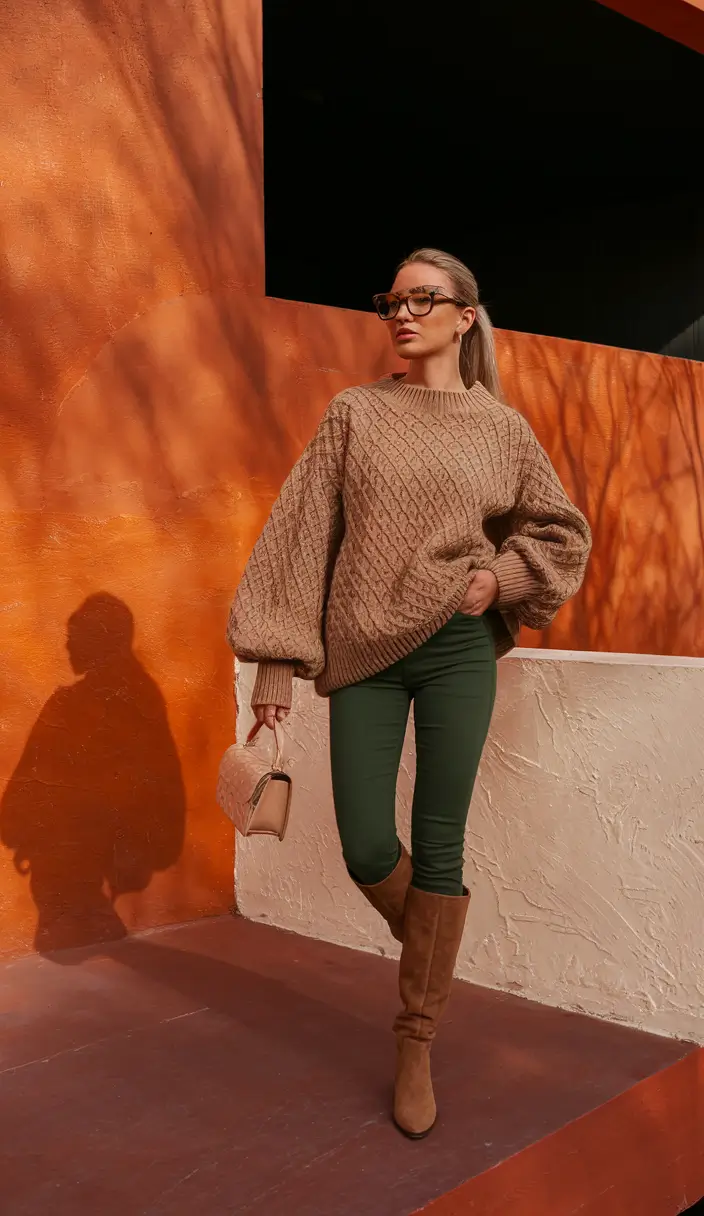 early fall outfits ideas 2025 Earth Tones and Cable Knits That Never Miss