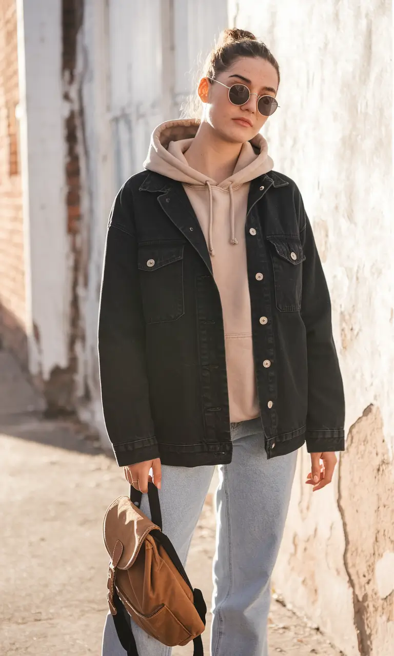 early fall outfits ideas 2025 Urban Layers with a Soft Edge