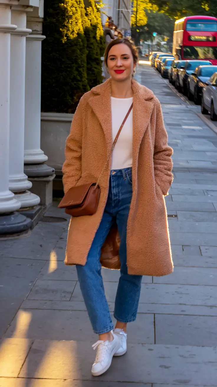 fall outfits ideas for women+Teddy Coat & Red Lip Confidence