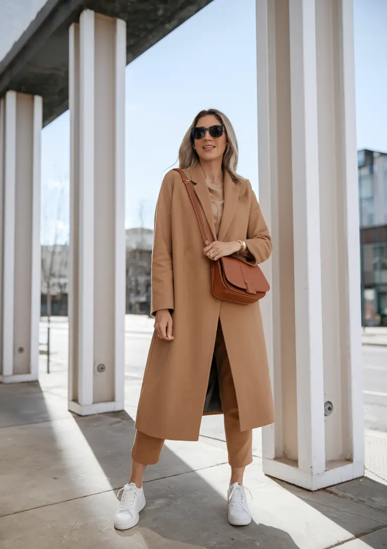 fall outfits ideas 2025+Warm Caramels and Elevated Sweatpants