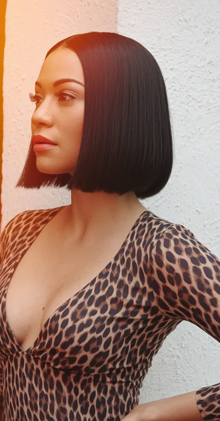 end of summer hairstyles Glass Bob with Blunt Precision
