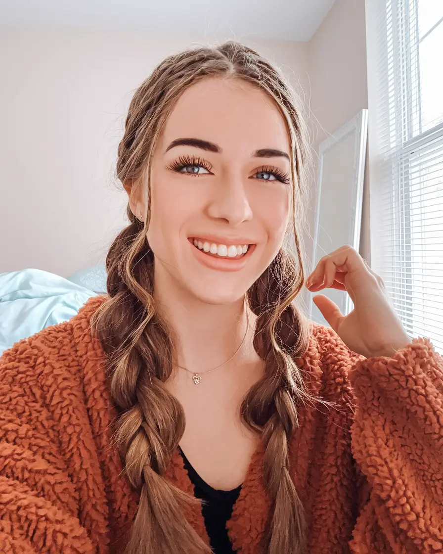 end of summer hairstyles Loose Pigtail Braids for Cozy Days