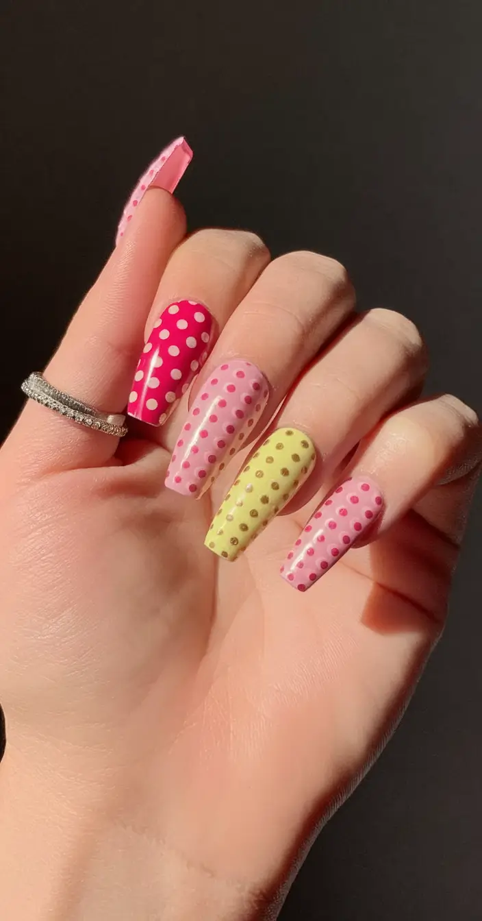 end of summer nails 2025 Playful Polka Dot Parade