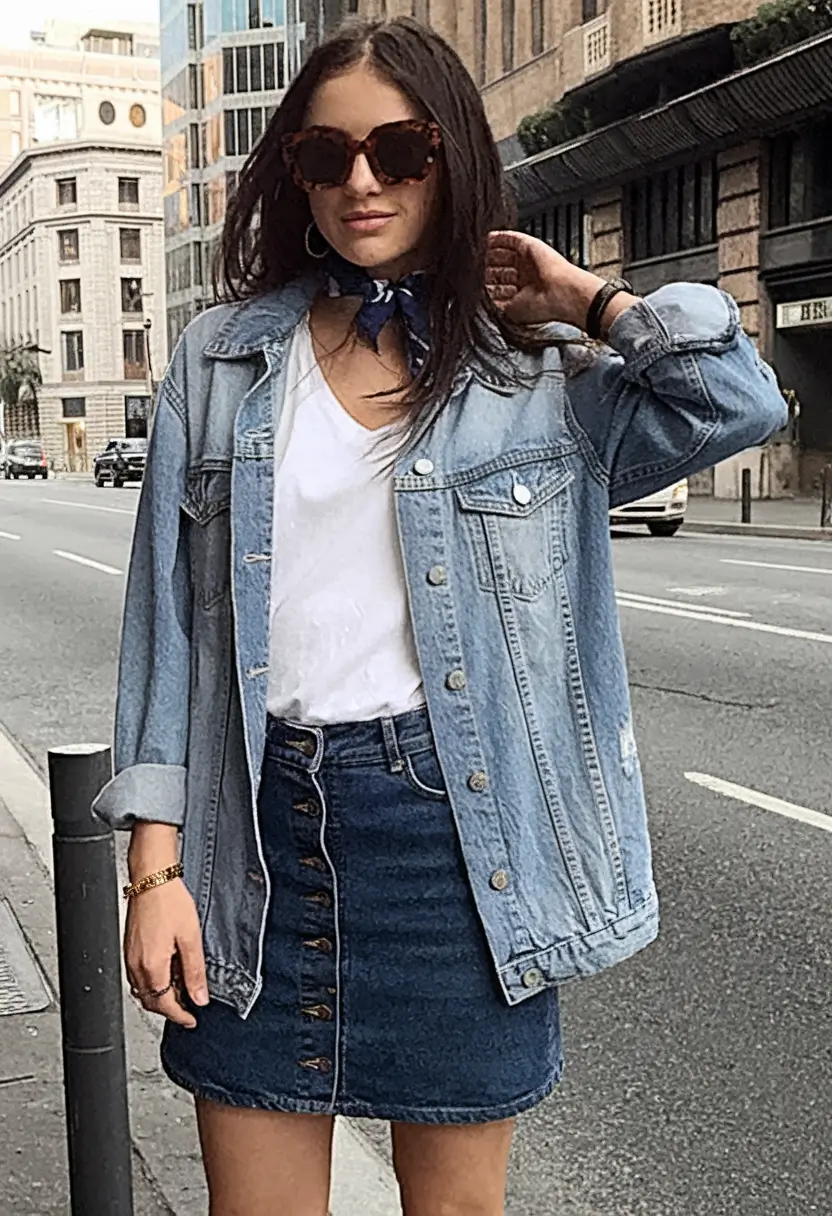 fall outfits women 2025 Denim on Denim, Reimagined