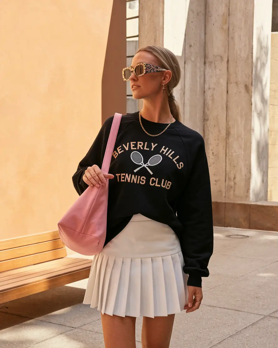 fall outfits for school Preppy Tenniscore with a Soft Edge