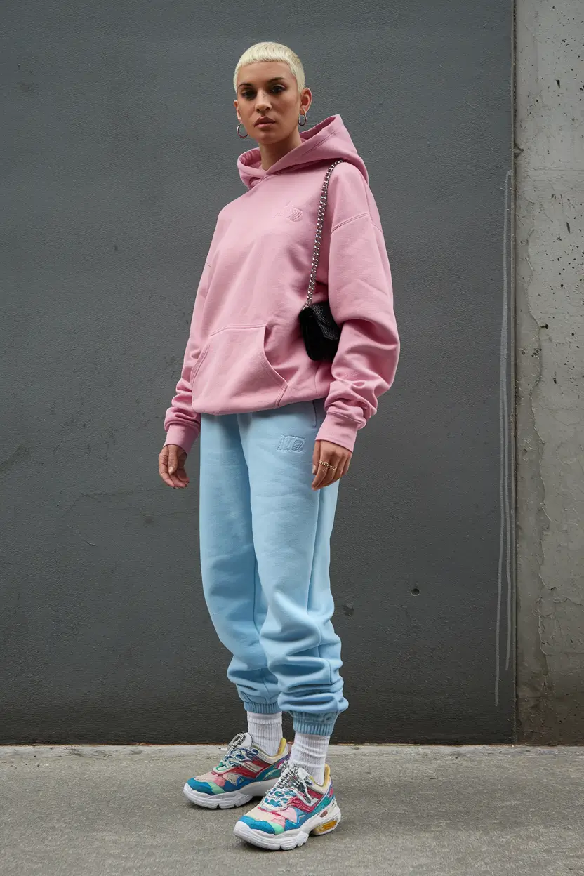 everyday fall outfits comfy Cozy Pastels Meet Bold Soles