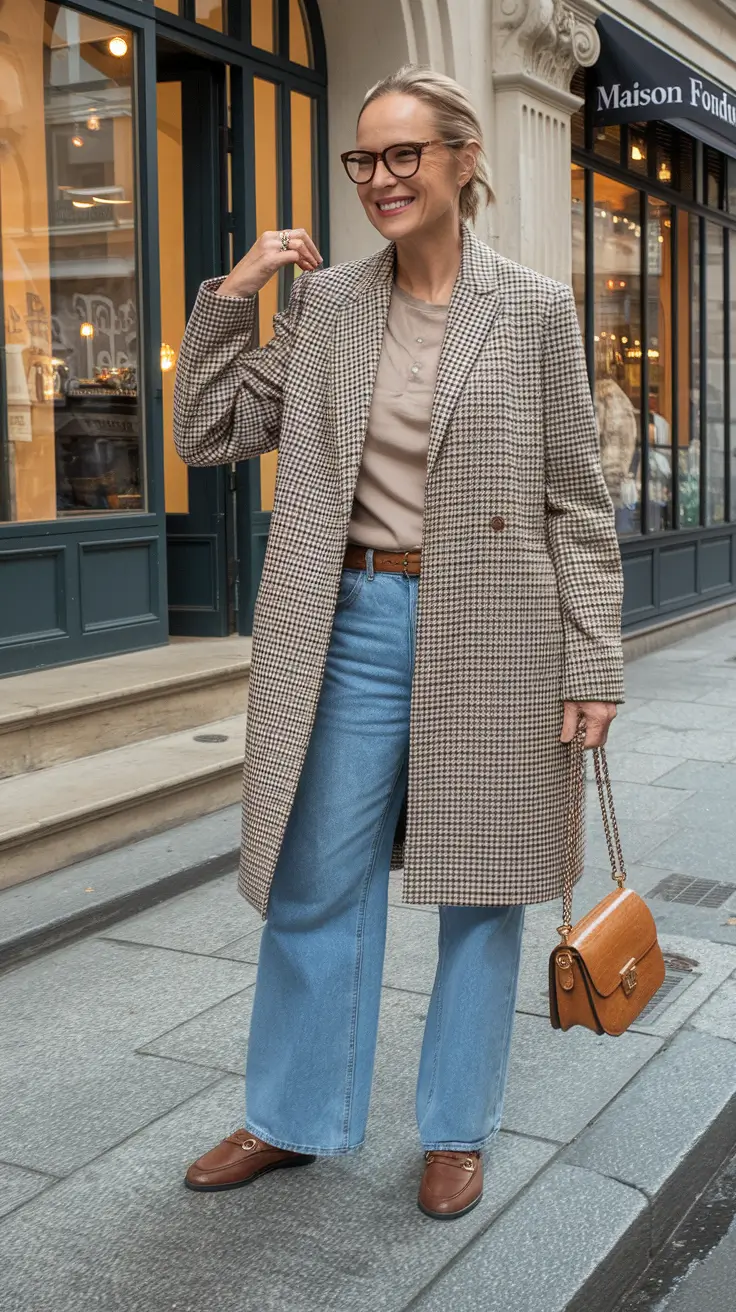 fall outfits for women over 40 refined-casual-in-vintage-checks