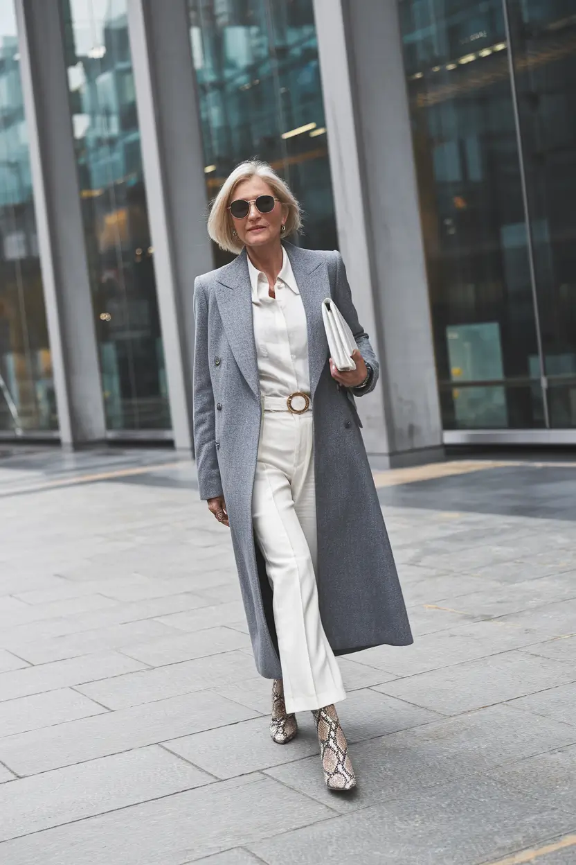 fall outfits for women over 40 classy Tailored Elegance with a Modern Edge