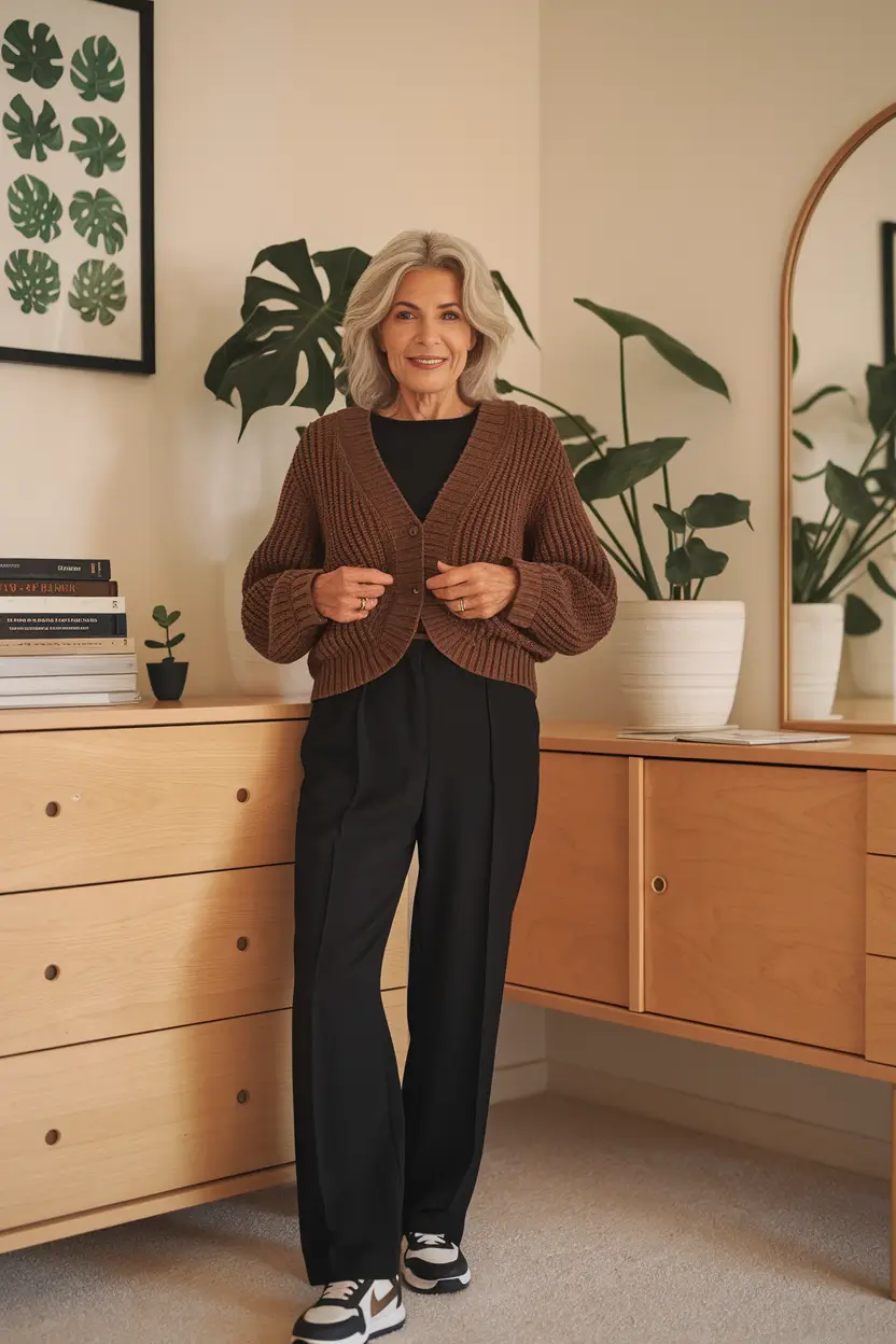 fall outfits for women over 40 classy Soft Contrast and Elevated Ease