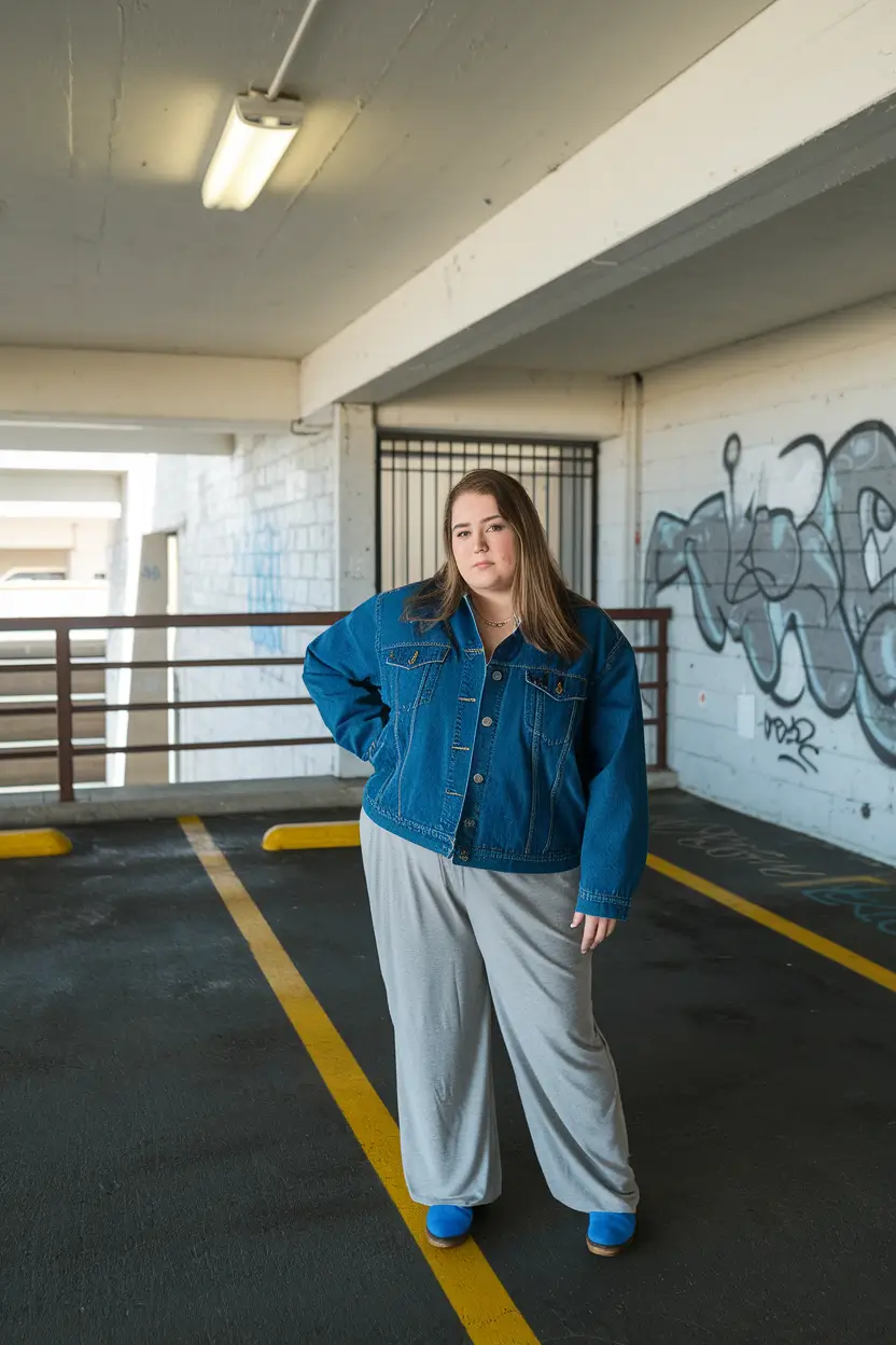 plus size fall fashion 2025 Denim Revival with Soft Movement