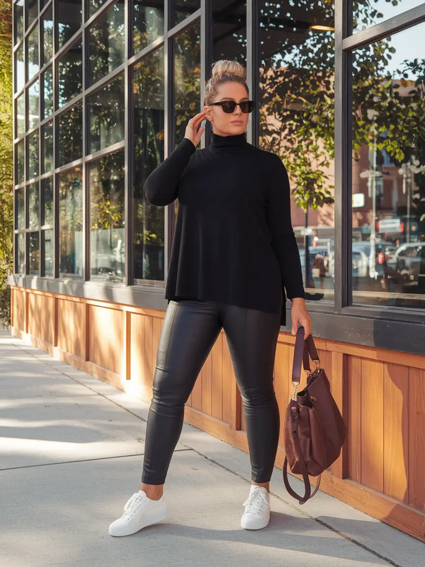 plus size fall fashion 2025 Effortless City Chic with a Sleek Touch