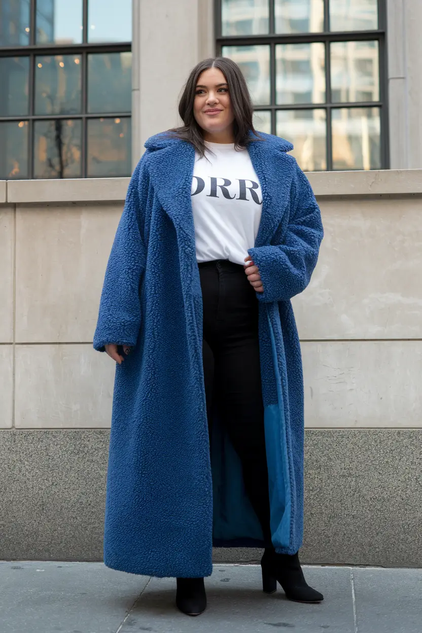 plus size fall fashion date night Statement Coat That Says It All