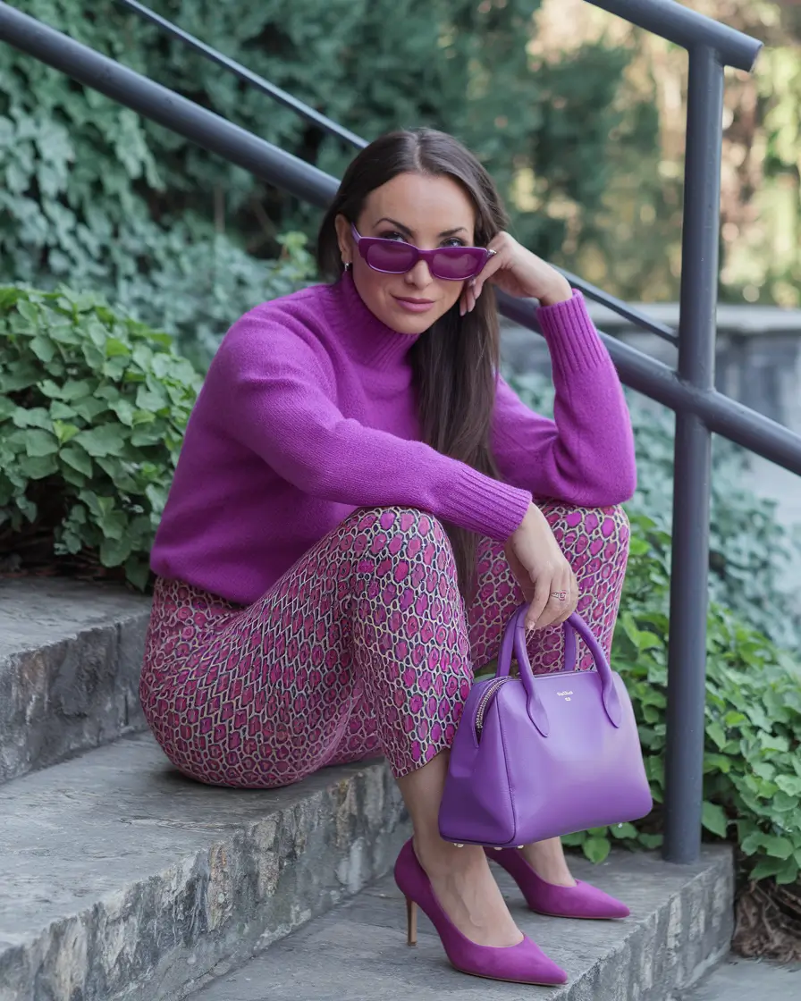 fall fashion trends for women 2025+Head-to-Toe Color Blocking in Fall Jewel Tones