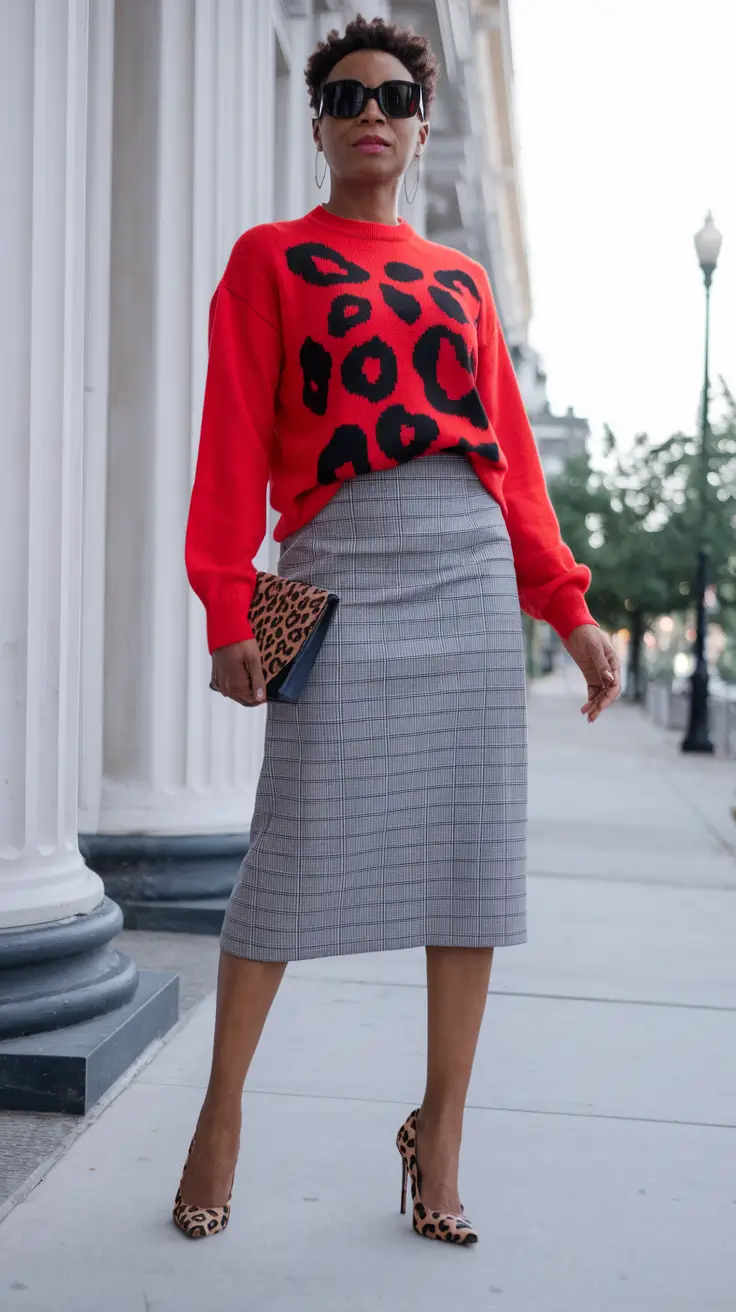 fall fashion trends for women 2025+Wild Prints and Pencil Skirts With Bite