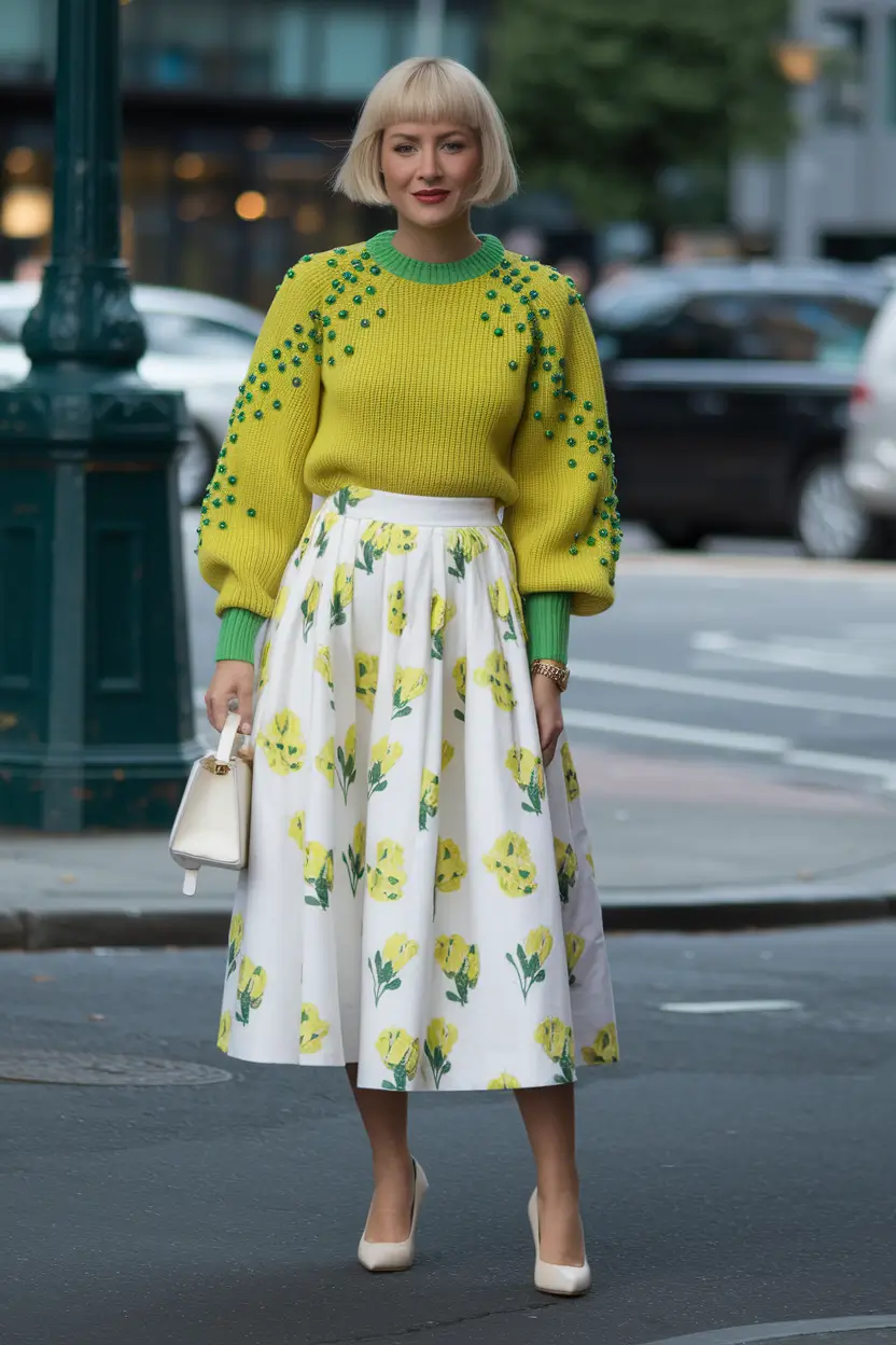 fall fashion trends for women 2025+Fresh Florals, But Make It Cozy
